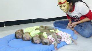 What's Happen When Donal Moly Zuji & Cici Wake Up See Mom Wear Mask