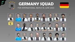 GERMANY SQUAD  • International Match in June 2023 | FAN Football