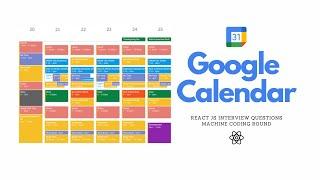 React Calendar | React Js Interview Questions | Frontend Machine Coding Interview Experience