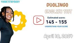 Duolingo Practice Test Before The Real Test| April 10, 2024I How I Scored 155| Improved DET SCORE