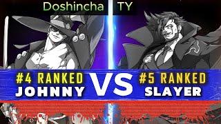 GGST ▰ Doshincha (#4 Johnny) Vs TY (#5 Slayer) | Guilty Gear Strive High Level Replay 