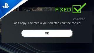 PS5: Cant Copy. The Media You Selected Cant Be Copied. FIX!