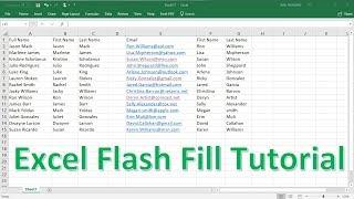 Excel Flash Fill Tutorial