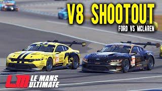 V8 SHOOTOUT | Ford vs McLaren | Le Mans Ultimate | Ford Mustang at Sebring