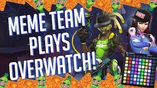 Meme Team Plays OVERWATCH! DUO Soundboard Pranks in Competitive! [Feat. BumbleDJ]