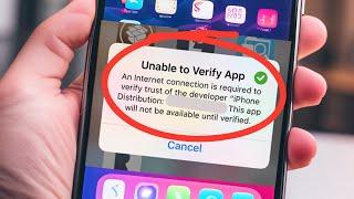 Unable to verify app an internet connection is required | Problem Fixed iOS 17