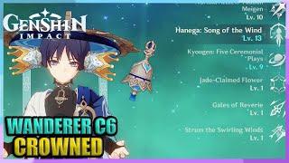 C6 Wanderer (Scaramouche) + R5 Tulaytullah's Remembrance Crowned Showcase | Genshin Impact