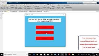 RAIN REMOVAL FROM IMAGE | MATLAB PROJECTS | PH.D. RESEARCH SUPPORT | THESIS | DISSERTATION