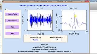 Gender Recogniton from Audio Signal using Matlab Project Source Code