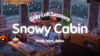 Snowy Cabin️Cozy Winter Lofi️Study, Work, Relax|Animal Crossing Ambience|Lofi Music