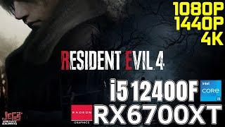 Resident Evil 4 Remake | i5 12400F + RX 6700 XT | 1080p, 1440p, 4K benchmarks!