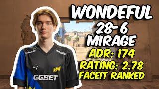 w0nderful 28-6 (Mirage) FACEIT Ranked July 27, 2024 | CS2 POV