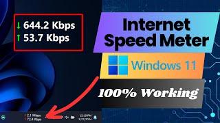 How to Show Internet Speed Meter on Windows 11 Taskbar (100% Working) | Saq Tech