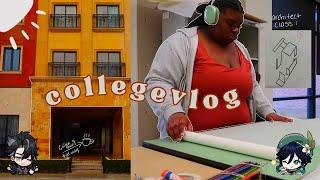 college life vlog  | achilles, architect class, genshin impact, night out