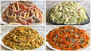 4 Быстрых Салата  на Праздник / Салаты на Новогодний Стол 2025 / Salads for the New Year