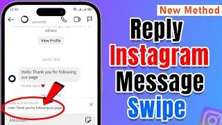 How to Reply on Instagram Message Swipe 2025 (Android & iOS)