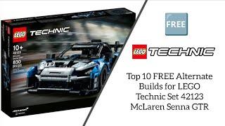 Top 10 FREE Alternate Builds for LEGO Technic Set 42123 McLaren Senna GTR