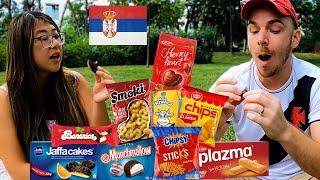 Canadians first time trying SERBIAN SNACKS 