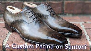 These Santoni Get a Custom Cobblestone Patina:  Reworking a previous patina attempt.