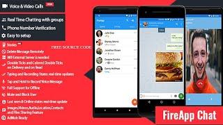 How To Setup FireApp Android App with Video/Audio Calling Features |Free Source code WhatsApp Clone