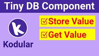 How to Use Tiny DB Component in Kodular | Tiny DB Tutorial | Store Data using Tiny DB