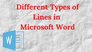 Shortcut Key to Draw Straight Lines in MS Word (Word 2003-2019).