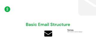 Learn Basic Email Structure-English