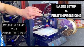 LASER Attachment || Setup & First Impressions || Anycubic Mega Pro 2-in-1 3D Printer