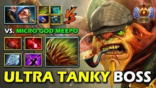 ULTRA TANKY BOSS CARRY Bristleback Max Spell Lifesteal Build Vs. Micro God Meepo 7.36c DotA 2