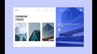 Architecture Web UI design in Adobe XD - How to design in Adobe XD - UI Design Tutorial