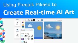 Create Free Real time AI Art using Freepik Pikaso | Tosnosh Tech