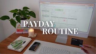 My Payday Routine  paycheck breakdown, bi-weekly budget, credit cards, savings & more