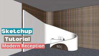 Sketchup Tutorial: Modern Reception Design (Step-by-Step)