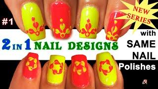 Easy DIY Nail Art Designs Tutorial #1 | 2 in 1 Nail Art Series 