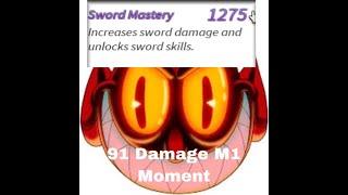 I put 1255 stats into sword in GPO...