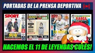 PORTADAS PRENSA DEPORTIVAVÍCTOR FONT Y EL DIARI ARA, DESATADOSEL 11 LEYENDAS DEL BARÇA!