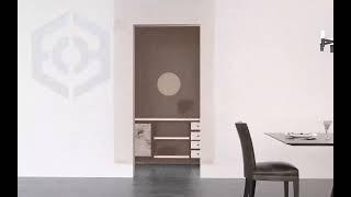 Floating Sliding Barn Door Hardware Soft Closing Interior Wall Mount Hidden Track Rolling Kit