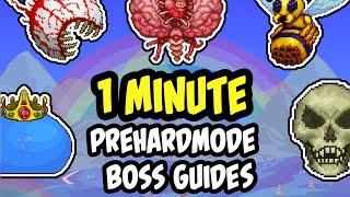 1 MINUTE BEGINNER TIPS for Pre-hardmode Bosses in Terraria 1.4