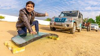 50mm Bullet Proof Glass Vs Fortuner Tractor Bolero - Will It Break ?