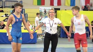 Wrestling / Ringen Brandenburg-Cup 2024, Freestyle, Jugend A (U17), 65 kg, Maciuk - Galisanski