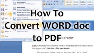 how to convert a word 2007 docx document to a pdf (word to pdf)