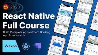 Build Full Stack React Native App: React Native, Expo, Strapi, MySql | Hospital Appointment Booking