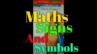 Maths Symbols | Maths Signs And Symbols | Basic Math Symbols | Symbols Of Maths | Symbols | #Shorts