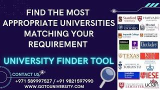 University Finder Tool By GoToUniversity