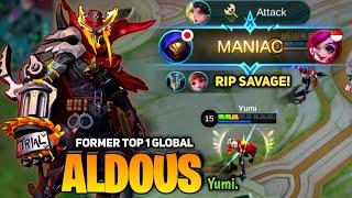 RIP SAVAGE! Aldous Best Build Gameplay [ Former Top 1 Global Aldous ] By Yumi - Mobile Legends