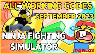 NEW CODEALL WORKING CODES forNINJA FIGHTING SIMULATOR Roblox September 2023Codes for Roblox TV