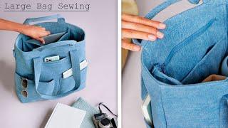 Relax DIY Tote Bag from Cloth Making | Laptop Bag. Travel Bag| ASMR