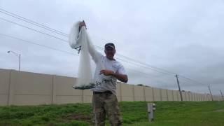 Dry 7 foot right one-handed Tim Wade cast net toss