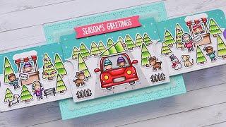 Double Slider Surprise holiday card