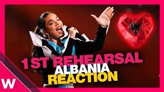  Albania First Rehearsal (REACTION) Besa "TiTAN" @ Eurovision 2024